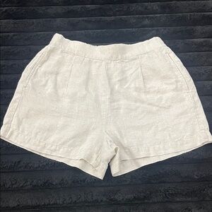Madewell High Waist Cream Shorts